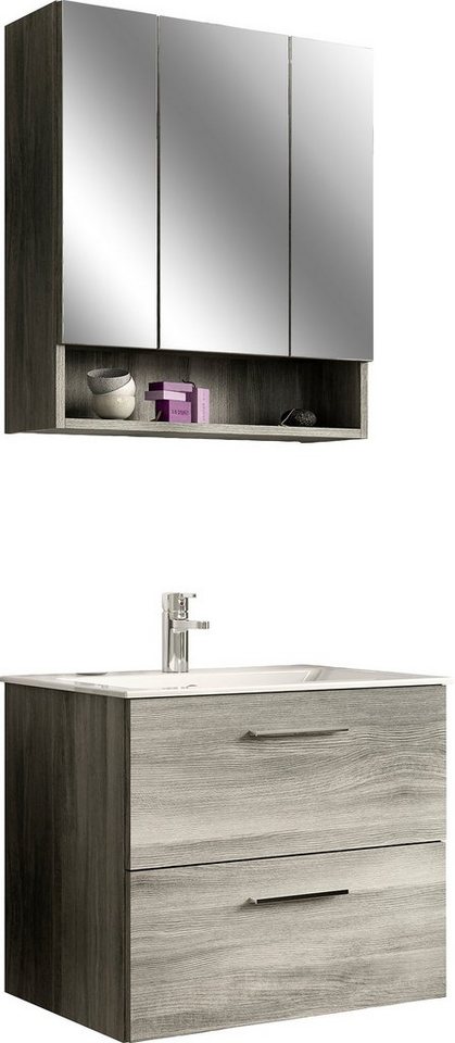 INOSIGN Badmöbel-Set Lecce, (Set, 2-St), Badmöbel, Breite 60 cm, inkl. Spiegelschrank und Waschbecken von INOSIGN