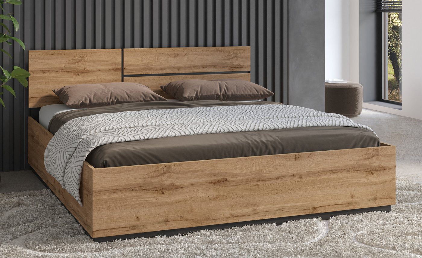 Home affaire Bettgestell Cross, moderner Bettrahmen, Doppelbett in zwei Grössen, stabiles Bettgestell Home affaire Bettgestell Cross, moderner Bettrahmen, Doppelbett in zwei Grössen, stabiles Bettgestell von Home affaire