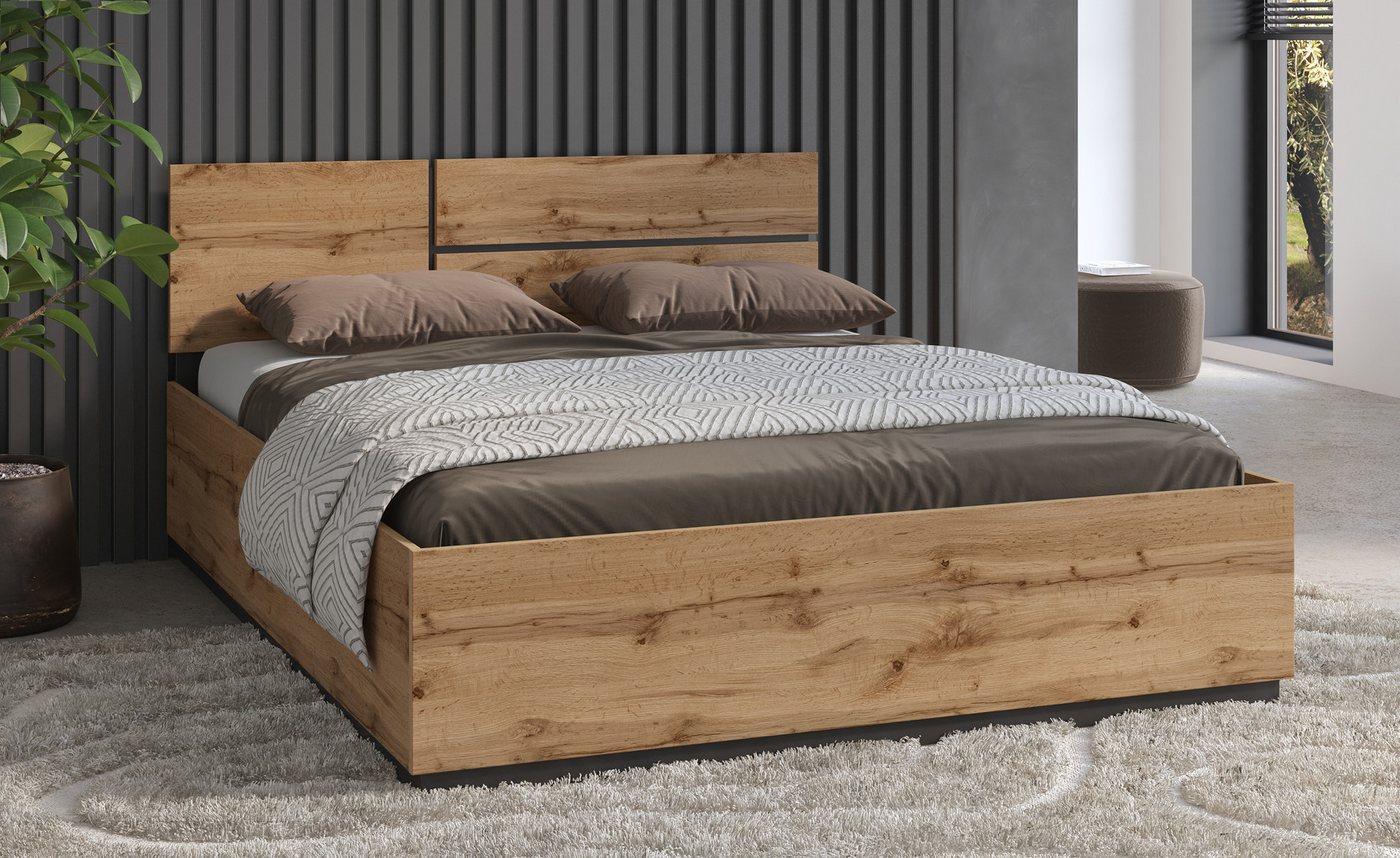 Home affaire Bettgestell Cross, moderner Bettrahmen, Doppelbett in zwei Grössen, stabiles Bettgestell Home affaire Bettgestell Cross, moderner Bettrahmen, Doppelbett in zwei Grössen, stabiles Bettgestell von Home affaire