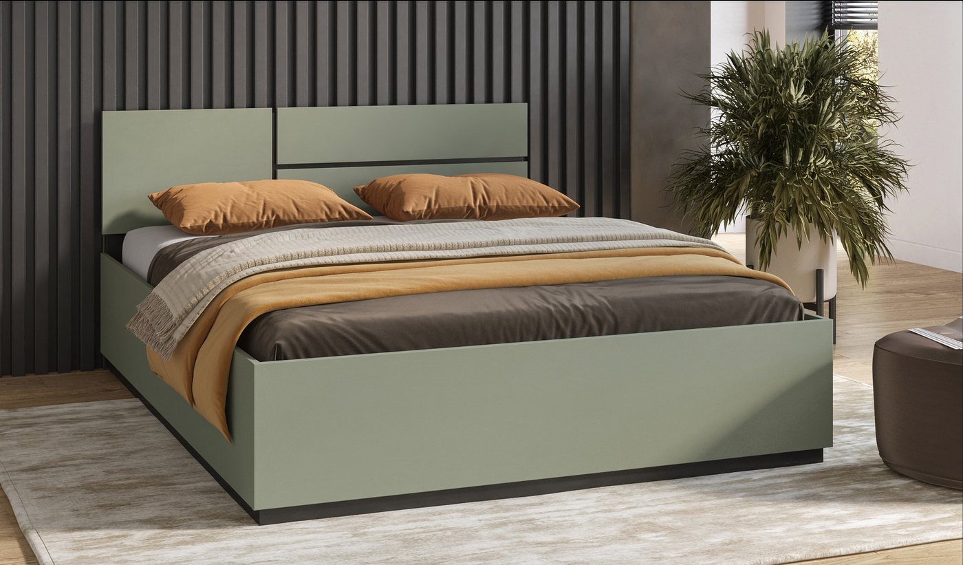 Home affaire Bettgestell Cross, moderner Bettrahmen, Doppelbett in zwei Grössen, stabiles Bettgestell von Home affaire