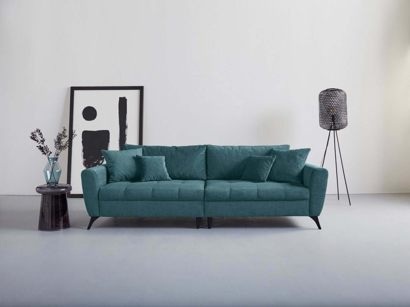 INOSIGN Big-Sofa Lörby, auch mit Aqua clean-Bezug, feine Steppung im Sitzbereich, lose Kissen von INOSIGN