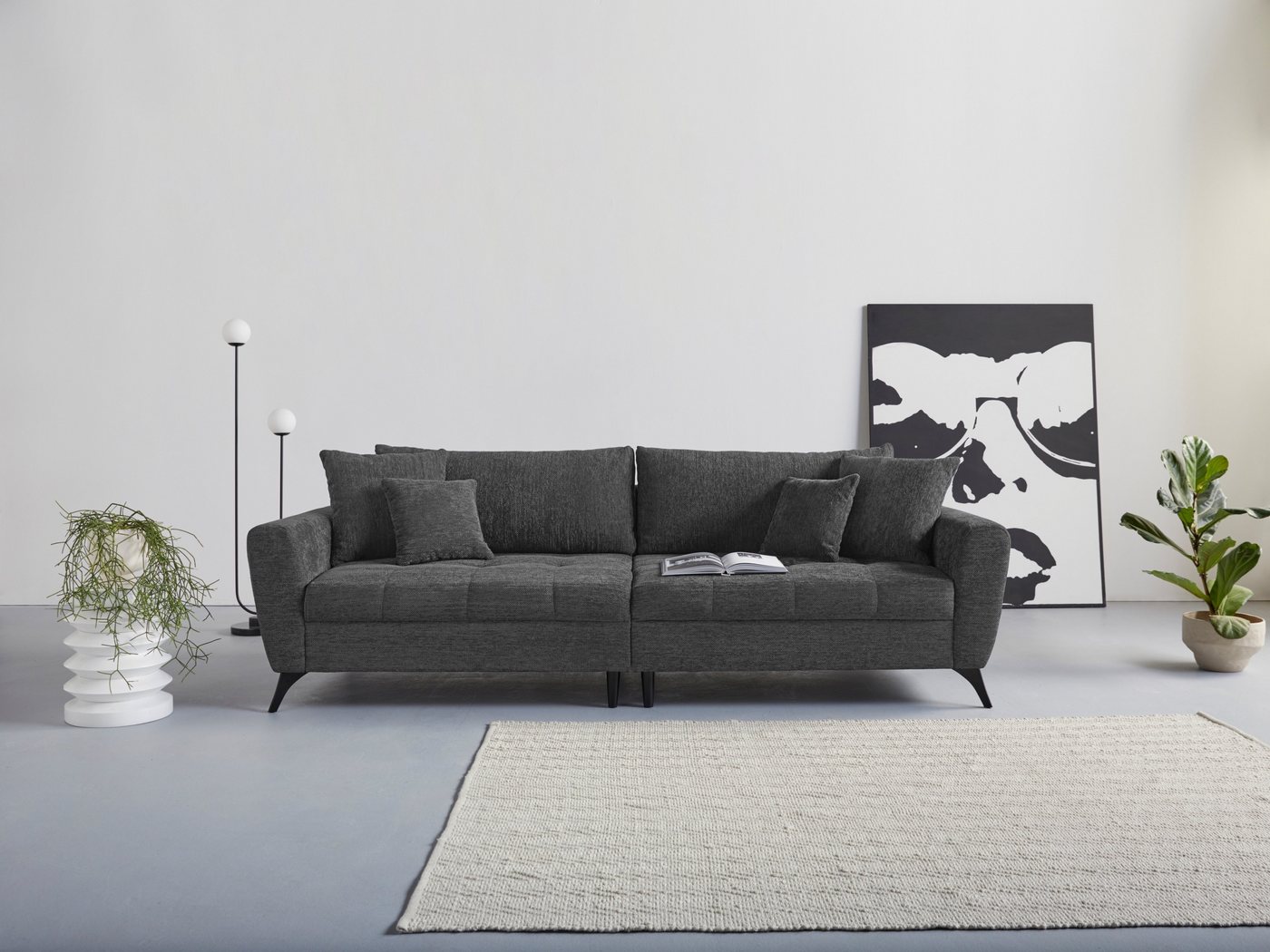 INOSIGN Big-Sofa Lörby, auch mit Aqua clean-Bezug, feine Steppung im Sitzbereich, lose Kissen von INOSIGN