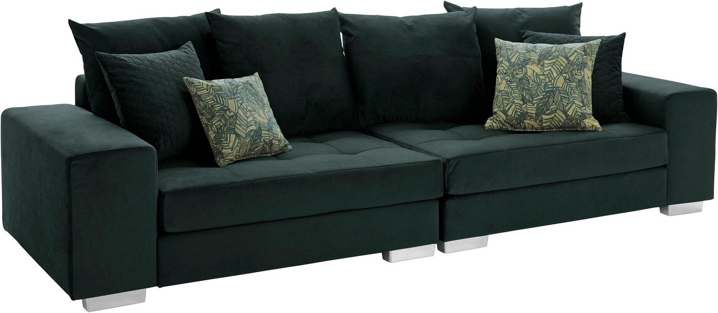 INOSIGN Big-Sofa Vale, mit Steppung im Sitzbereich, Federkern und Zierkissen von INOSIGN