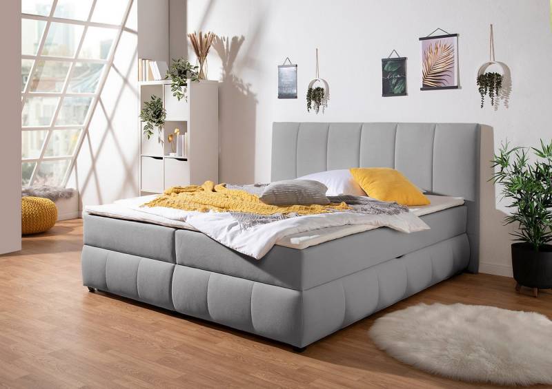 OTTO home Boxbett Hartley inkl. Bettkasten und Topper, auch in Überlänge erhältlich, wahlweise mit Bonnell- oder TTFK-Matratze in H2, H3 o. H4 erhältlich von OTTO home