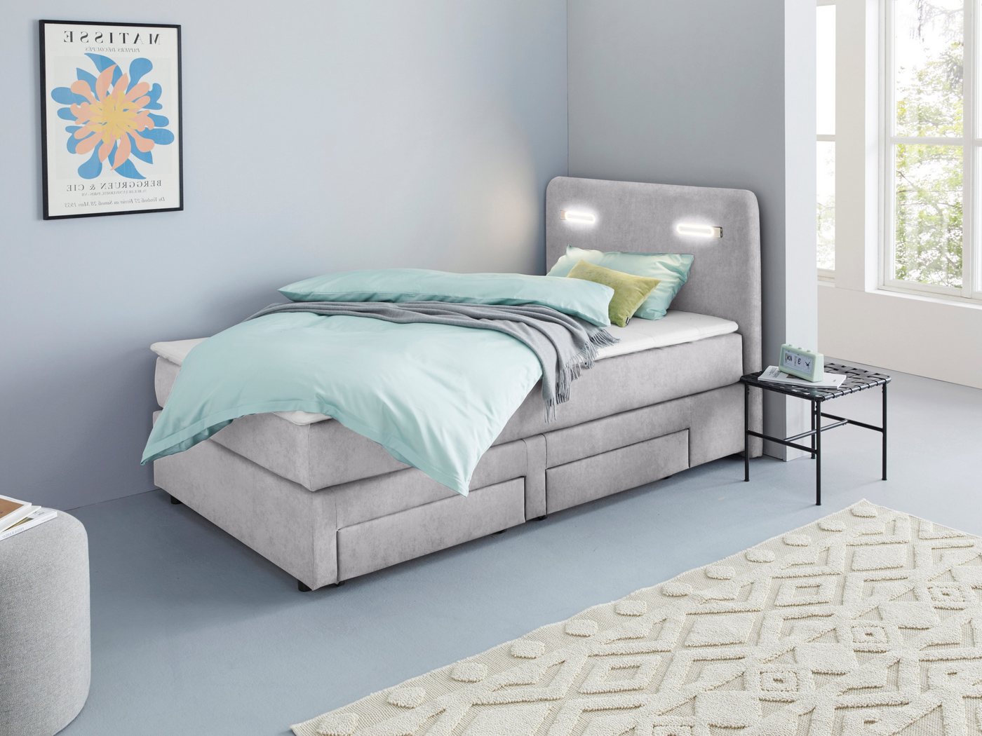 INOSIGN Boxbett Luan, Schubkästen, LED-Beleuchtung und Topper, in Breite 120 cm und 180 cm INOSIGN Boxbett Luan, Schubkästen, LED-Beleuchtung und Topper, in Breite 120 cm und 180 cm von INOSIGN