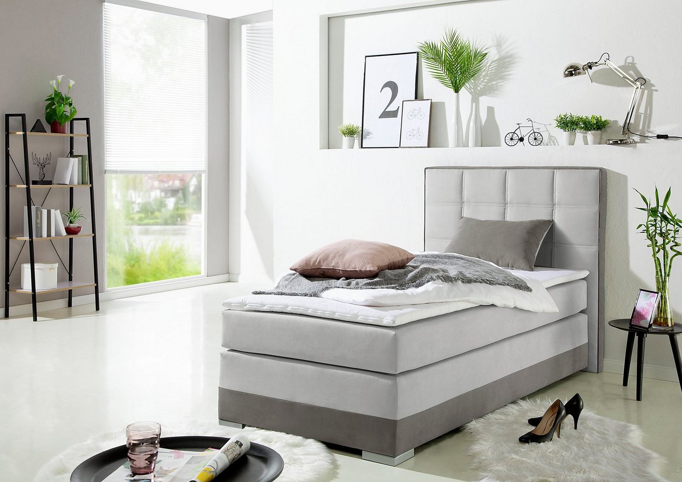 INOSIGN Boxspringbett, inklusive Topper und Wendekissen von INOSIGN