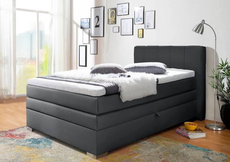 INOSIGN Boxspringbett Airdrie, inkl. Bettkasten und Topper von INOSIGN