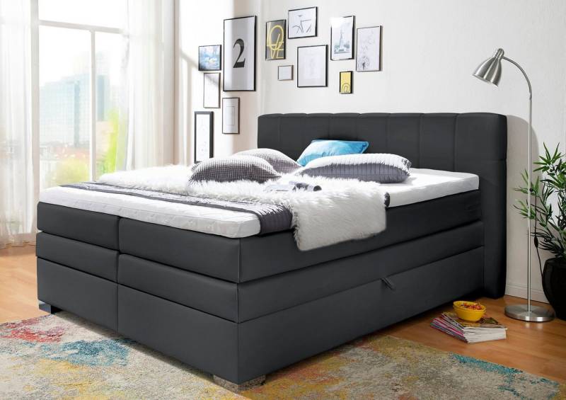 INOSIGN Boxspringbett Airdrie, inkl. Bettkasten und Topper von INOSIGN