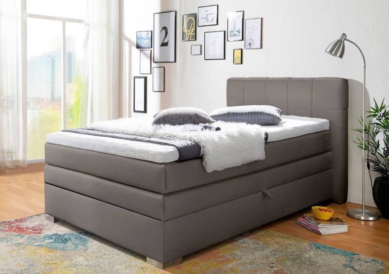 INOSIGN Boxspringbett Airdrie, inkl. Bettkasten und Topper von INOSIGN