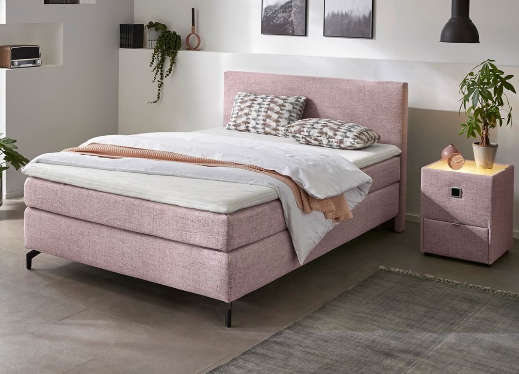 INOSIGN Boxspringbett Alinas, mit Topper und Zierkissen, unterschiedliche Farbvarianten und Breiten von INOSIGN