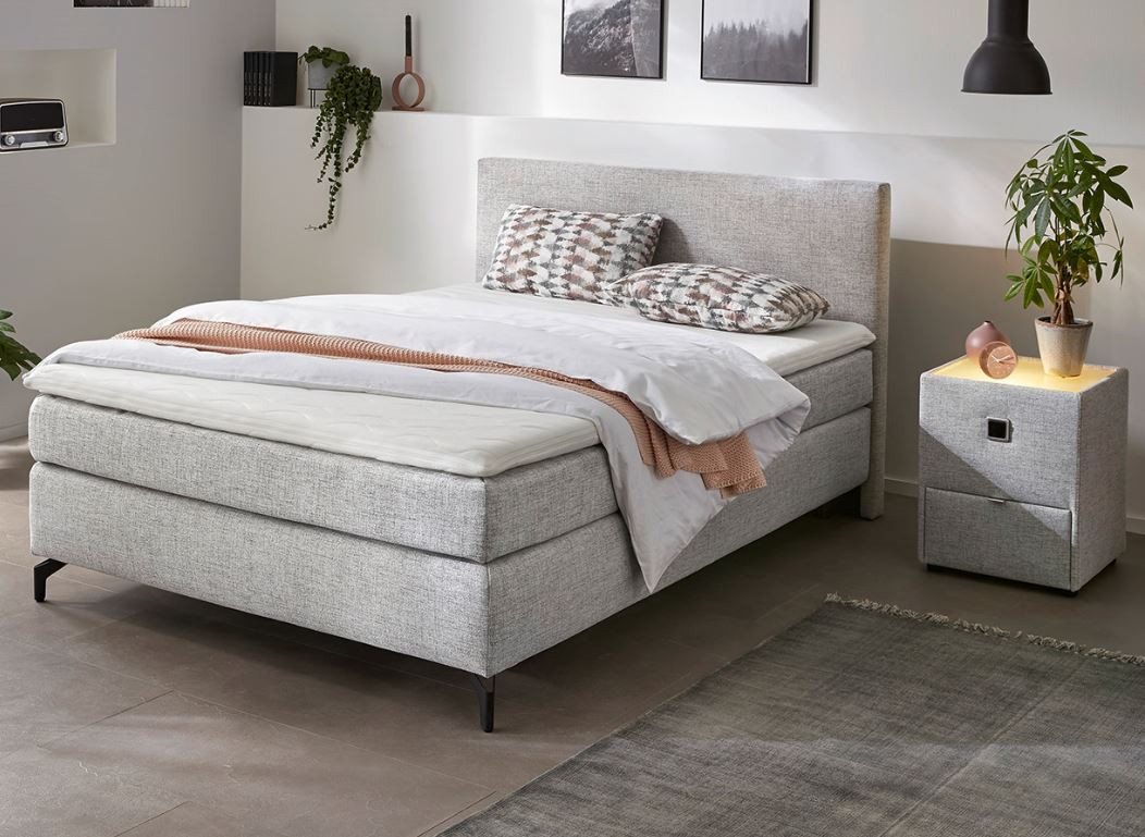 INOSIGN Boxspringbett Alinas, mit Topper und Zierkissen, unterschiedliche Farbvarianten und Breiten von INOSIGN