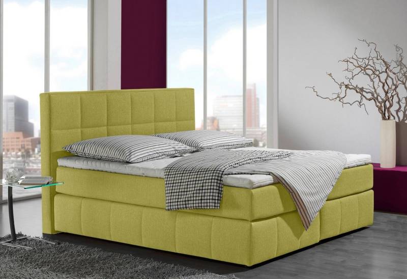 INOSIGN Boxspringbett Casano, mit feiner Steppung, in 3 Matratzenarten, 2 Härtegraden und 5 Farben von INOSIGN