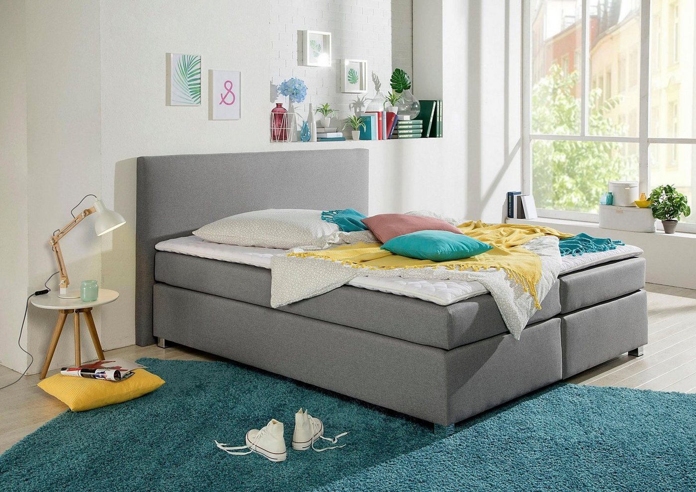 INOSIGN Boxspringbett Eliana, inkl. Topper, in 4 Breiten, 3 Matratzenarten und 2 Härtegraden von INOSIGN