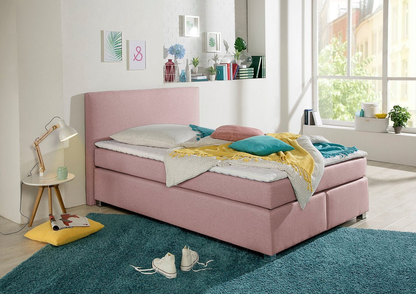 INOSIGN Boxspringbett Eliana, inkl. Topper, in 4 Breiten, 3 Matratzenarten und 2 Härtegraden von INOSIGN