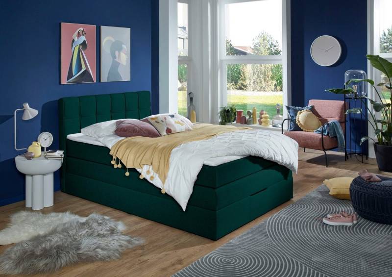 INOSIGN Boxspringbett Fornoli, inkl. Topper und Bettkasten, H3 in zwei Matratzenarten von INOSIGN