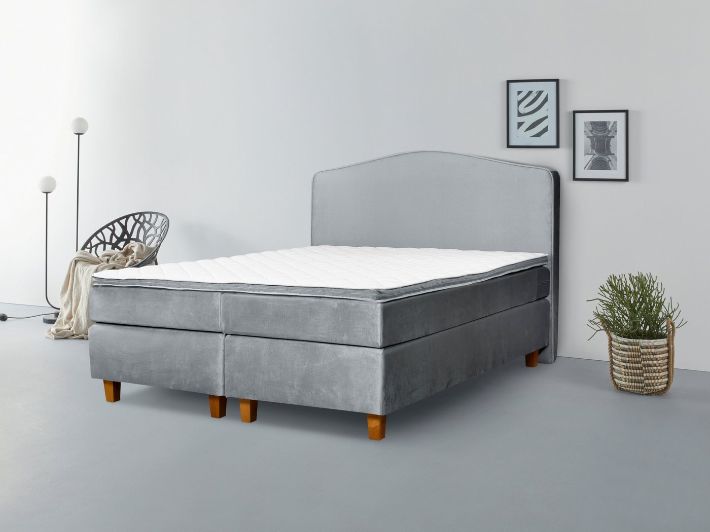 INOSIGN Boxspringbett Jalma, Füße aus massiver Birke , Inkl. Topper INOSIGN Boxspringbett Jalma, Füße aus massiver Birke , Inkl. Topper von INOSIGN