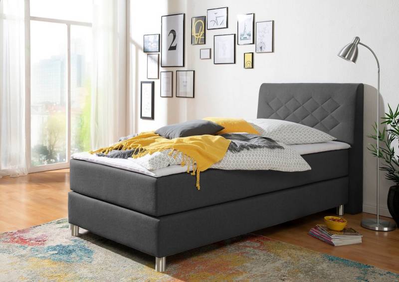 INOSIGN Boxspringbett Parla, incl. Topper, 4 Farben in 4 Breiten, 2 Härtegraden, 3 Matratzenarten von INOSIGN