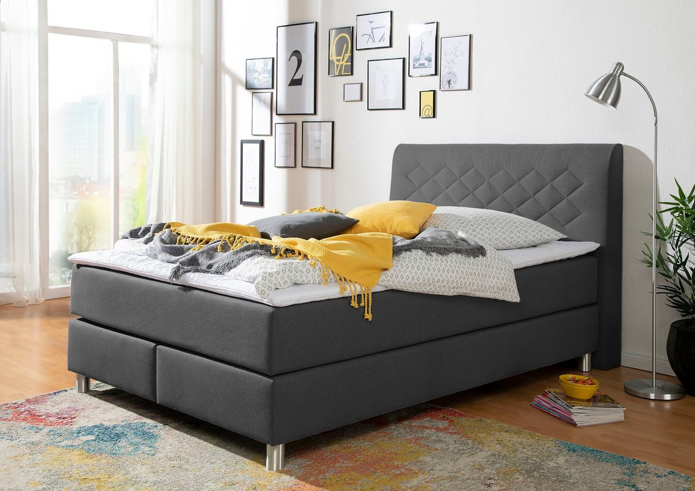 INOSIGN Boxspringbett Parla, incl. Topper, 4 Farben in 4 Breiten, 2 Härtegraden, 3 Matratzenarten INOSIGN Boxspringbett Parla, incl. Topper, 4 Farben in 4 Breiten, 2 Härtegraden, 3 Matratzenarten von INOSIGN