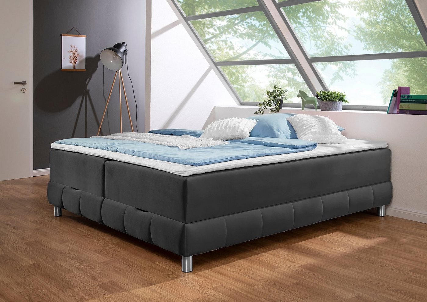 INOSIGN Boxspringbett Vaasa, für Dachschrägen geeignet, inkl. Bettkasten und Topper INOSIGN Boxspringbett Vaasa, für Dachschrägen geeignet, inkl. Bettkasten und Topper von INOSIGN