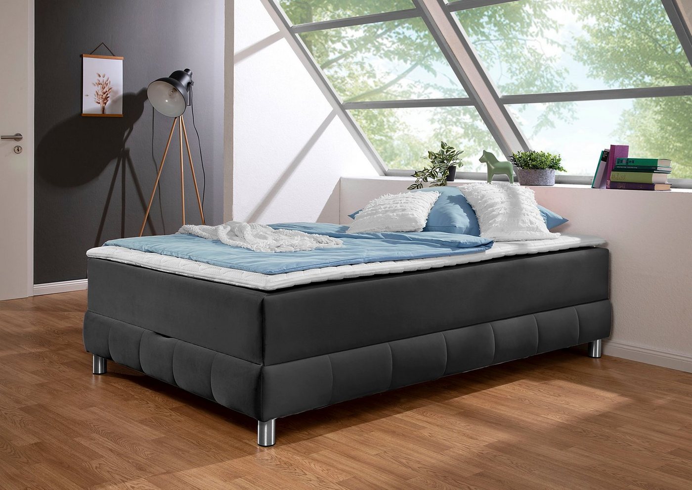 INOSIGN Boxspringbett Vaasa, für Dachschrägen geeignet, inkl. Bettkasten und Topper INOSIGN Boxspringbett Vaasa, für Dachschrägen geeignet, inkl. Bettkasten und Topper von INOSIGN
