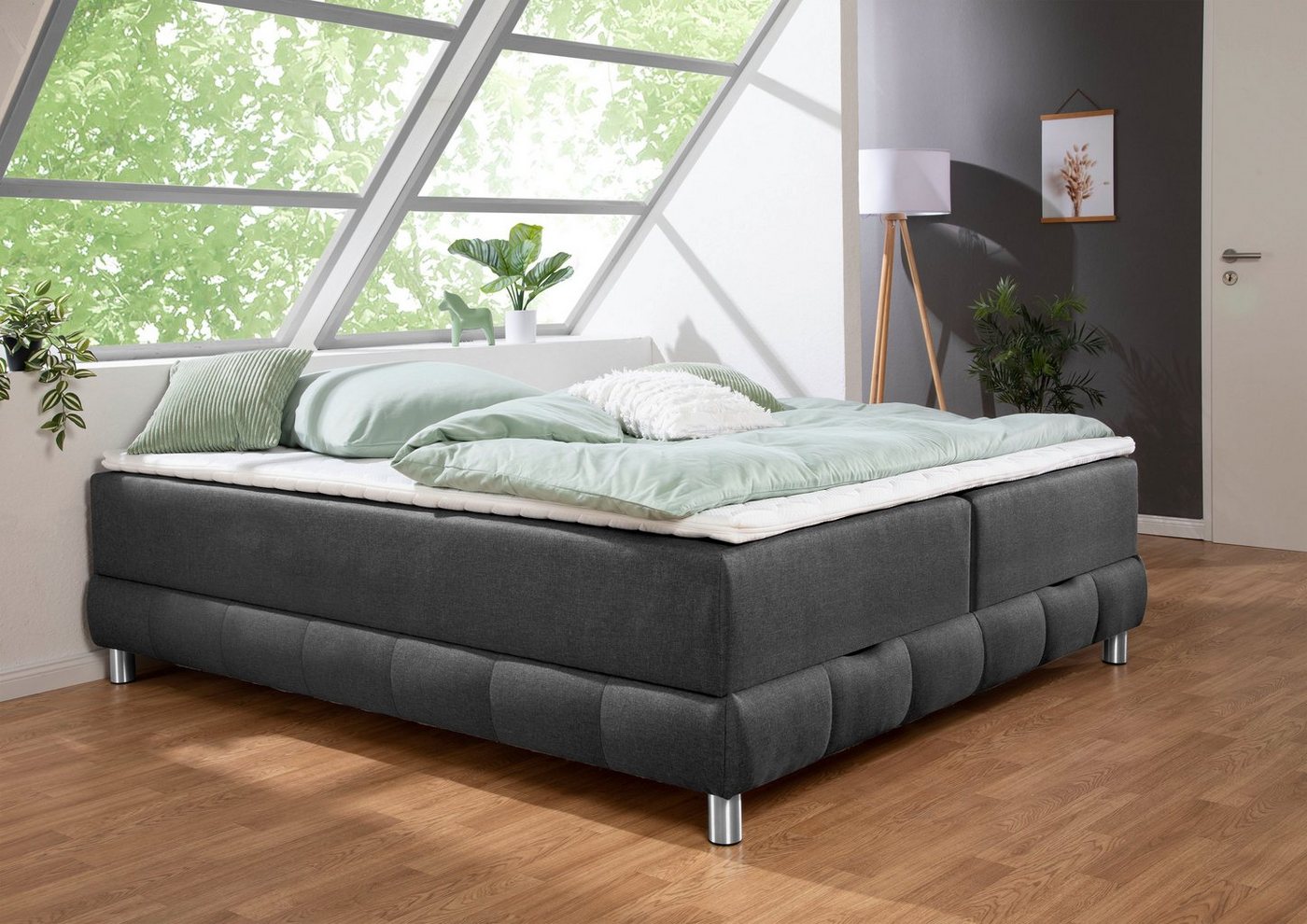 INOSIGN Boxspringbett Vaasa, für Dachschrägen geeignet, inkl. Bettkasten und Topper INOSIGN Boxspringbett Vaasa, für Dachschrägen geeignet, inkl. Bettkasten und Topper von INOSIGN