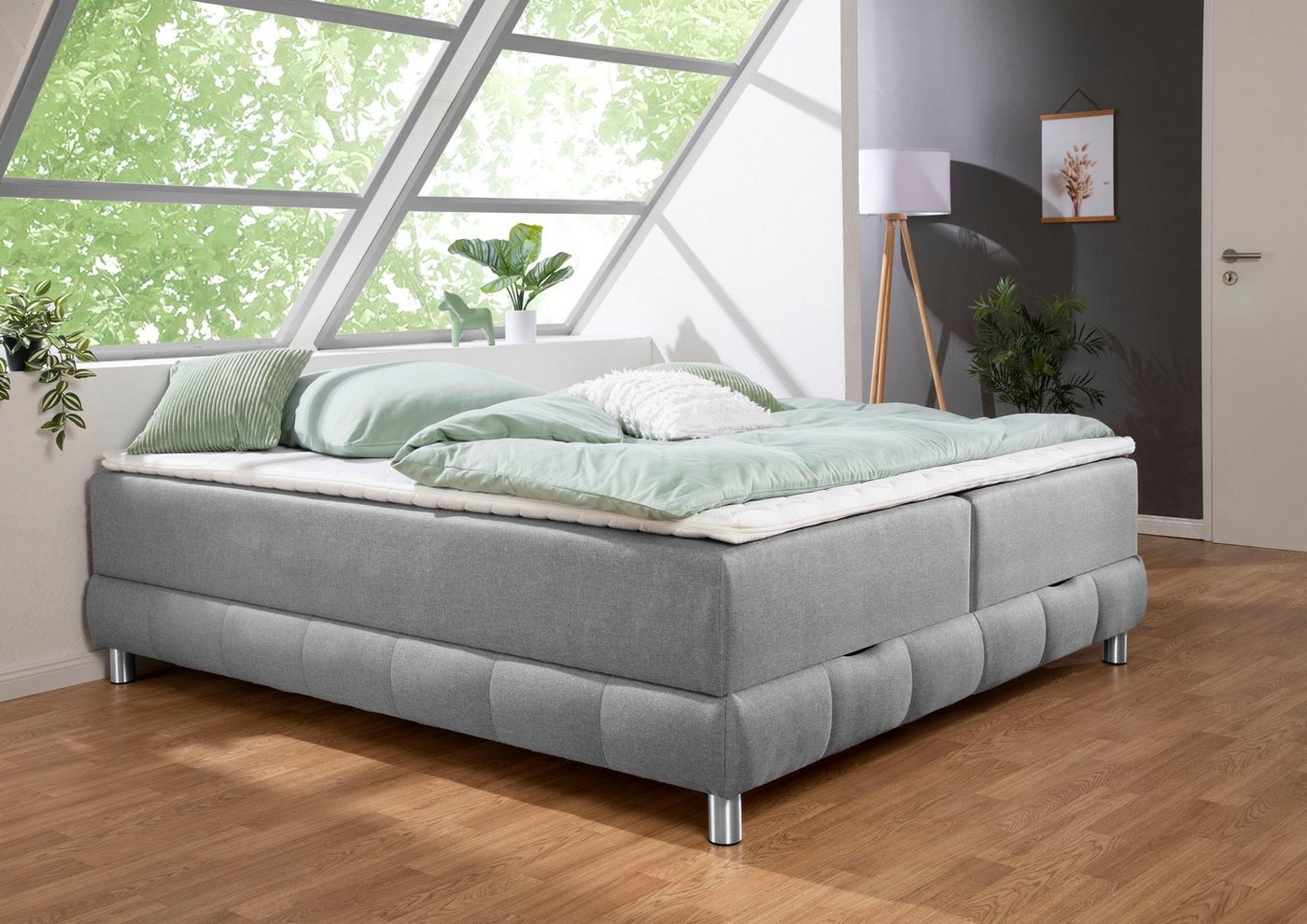 INOSIGN Boxspringbett Vaasa, für Dachschrägen geeignet, inkl. Bettkasten und Topper INOSIGN Boxspringbett Vaasa, für Dachschrägen geeignet, inkl. Bettkasten und Topper von INOSIGN