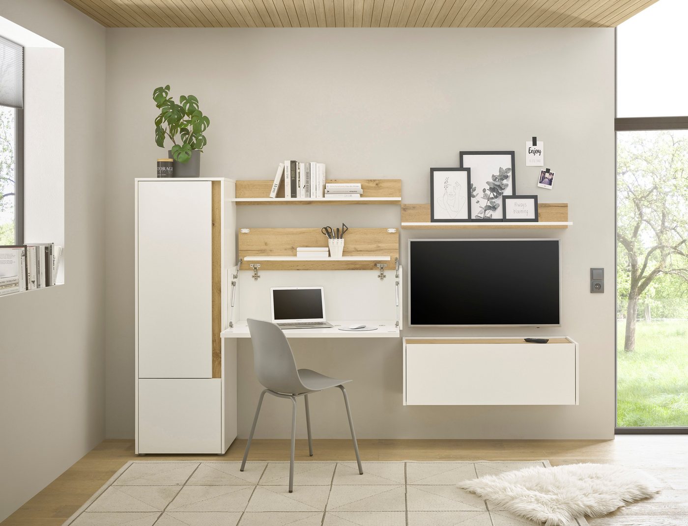 INOSIGN Büromöbel-Set CiTY/GiRON, (Set, 5-tlg), Wandsekretär, Home Office von INOSIGN