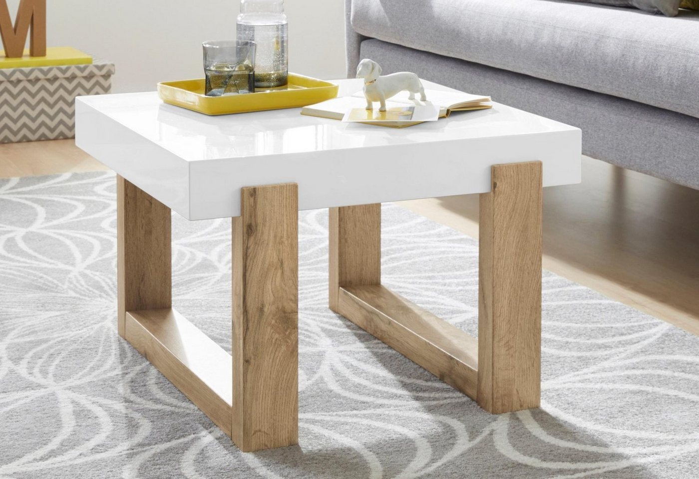 INOSIGN Couchtisch Solid, hochglanzfarbener weißer Tischplatte, in zwei unterschiedlichen Größen INOSIGN Couchtisch Solid, hochglanzfarbener weißer Tischplatte, in zwei unterschiedlichen Größen von INOSIGN