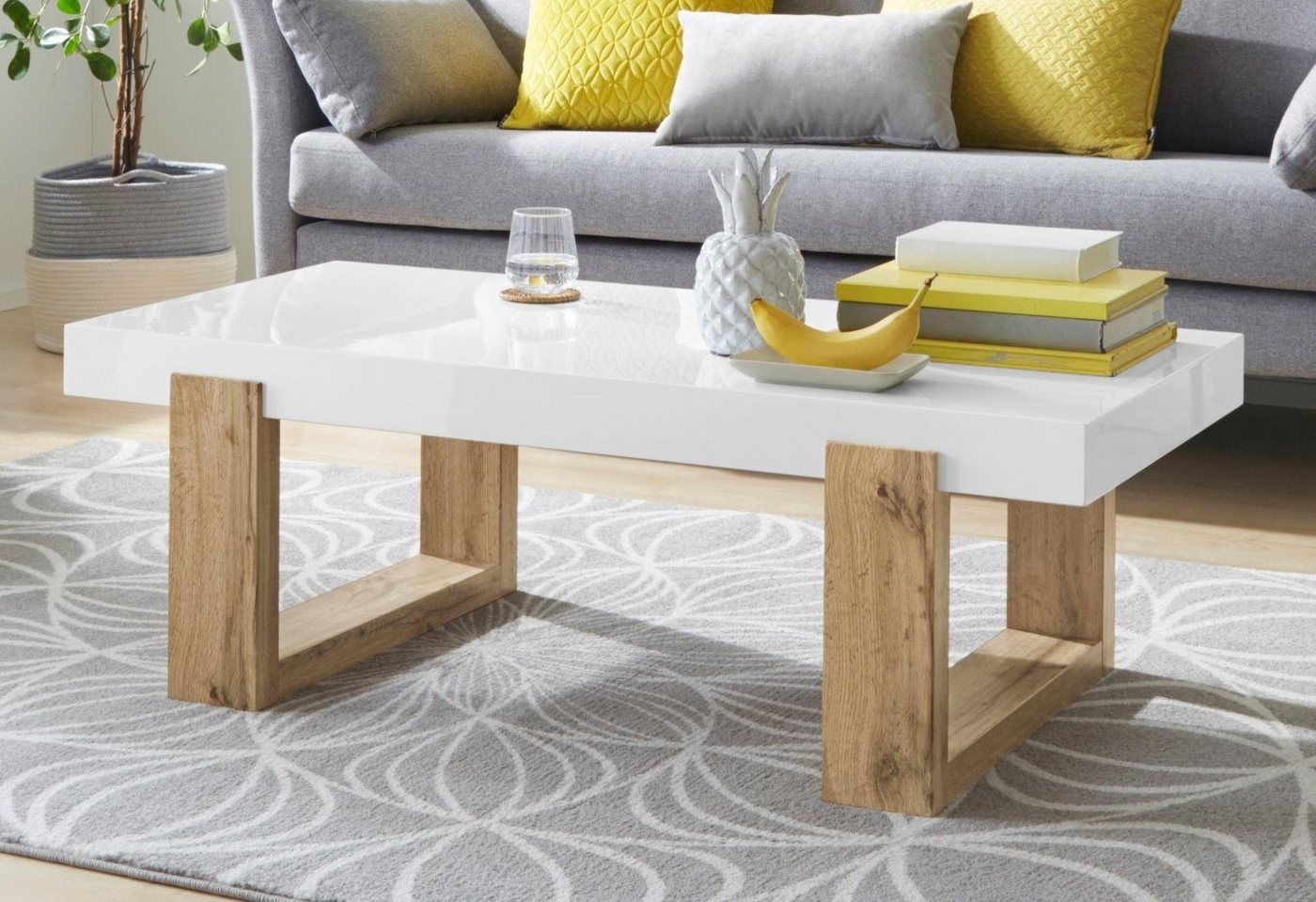 INOSIGN Couchtisch Solid, hochglanzfarbener weißer Tischplatte, in zwei unterschiedlichen Größen INOSIGN Couchtisch Solid, hochglanzfarbener weißer Tischplatte, in zwei unterschiedlichen Größen von INOSIGN