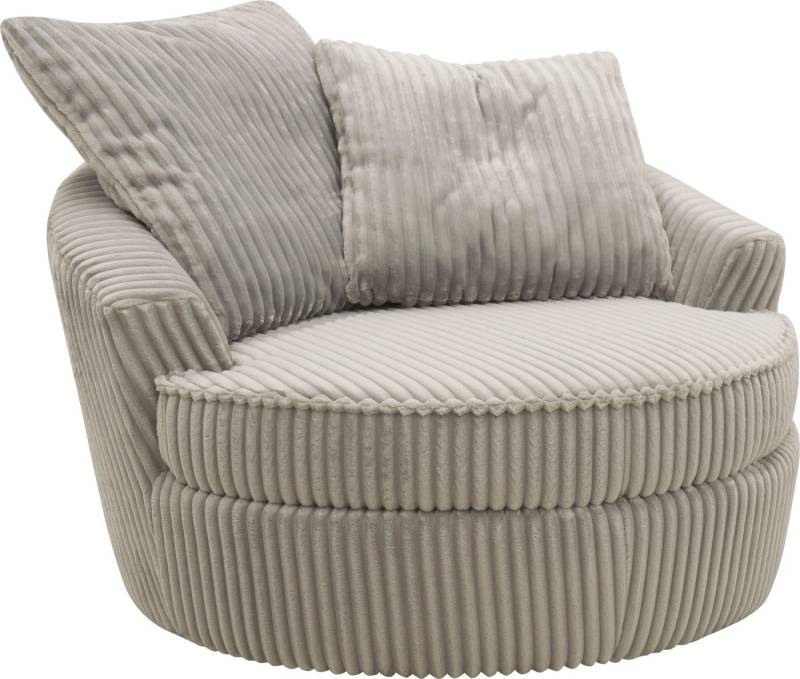 INOSIGN Drehsessel AMECA, Love Seat XXL, Lese-Sessel, Big-Sessel 122 x 126 x 76 cm (1-St), mit Mega-Cordstoff, Drehfunktion und Federkern von INOSIGN