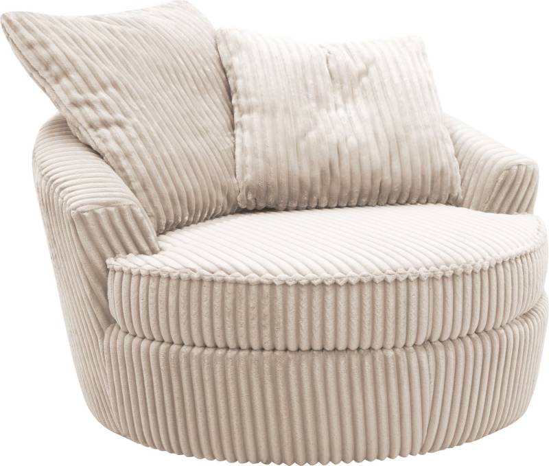INOSIGN Drehsessel AMECA, Love Seat XXL, Lese-Sessel, Big-Sessel 122 x 126 x 76 cm (1-St), mit Mega-Cordstoff, Drehfunktion und Federkern von INOSIGN