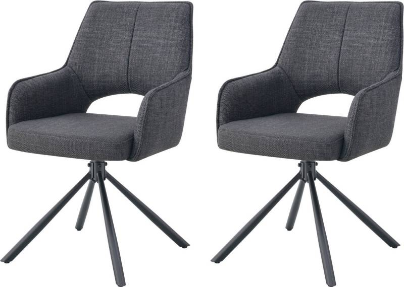 INOSIGN Drehstuhl BELLEVILLE, 2er Set, mit Metallgestell in matt schwarz (Set, 2 St) von INOSIGN