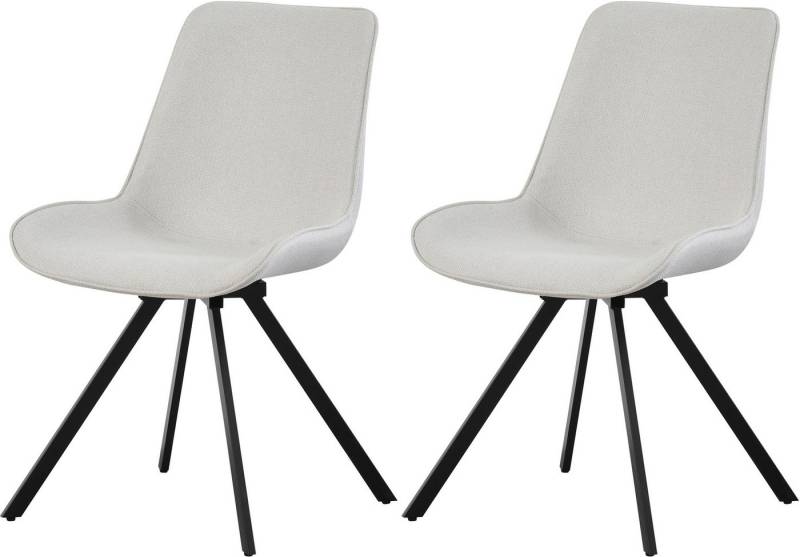 INOSIGN Drehstuhl INUVIK, 2er Set, mit Metallgestell in matt schwarz (Set, 2 St), in verschiedenen Farben, Belsatbarkeit pro Stuhl 120 kg, 360° drehbar von INOSIGN