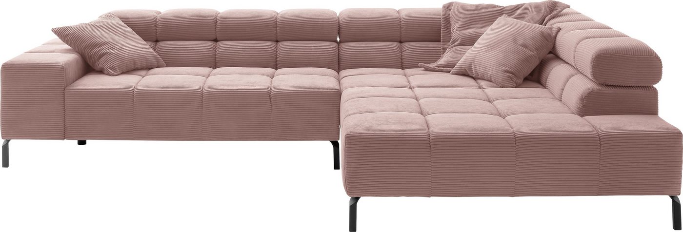 INOSIGN Ecksofa Ancona New, wahlweise motorische Sitztiefenverstellung, auch in Cord, feine Steppung, mit Kopfteilverstellung, 3 Zierkissen, L-Form INOSIGN Ecksofa Ancona New, wahlweise motorische Sitztiefenverstellung, auch in Cord, feine Steppung, mit Kopfteilverstellung, 3 Zierkissen, L-Form von INOSIGN