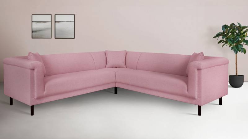 INOSIGN Ecksofa AGNIA L-Form B/T/H: 244/244/71 cm, incl. Zierkissen, gleichschenklig, auch in Cord von INOSIGN