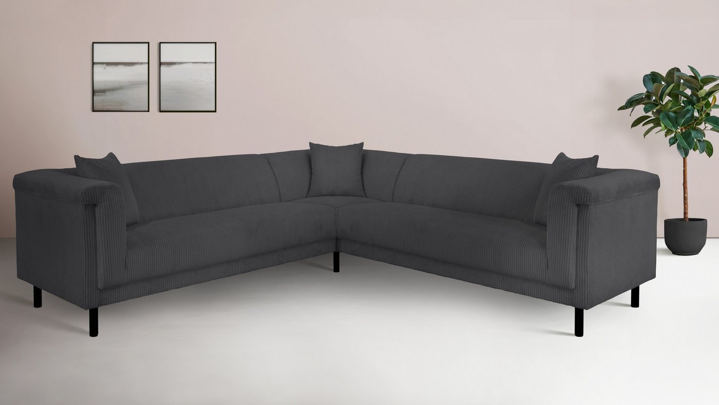 INOSIGN Ecksofa AGNIA L-Form B/T/H: 244/244/71 cm, incl. Zierkissen, gleichschenklig, auch in Cord INOSIGN Ecksofa AGNIA L-Form B/T/H: 244/244/71 cm, incl. Zierkissen, gleichschenklig, auch in Cord von INOSIGN