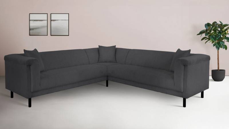 INOSIGN Ecksofa AGNIA L-Form B/T/H: 244/244/71 cm, incl. Zierkissen, gleichschenklig, auch in Cord von INOSIGN