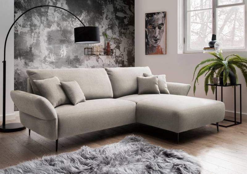 INOSIGN Ecksofa Amarena L-Form, inklusive Armlehnenverstellfunktion, 4x Zierkissen gratis von INOSIGN
