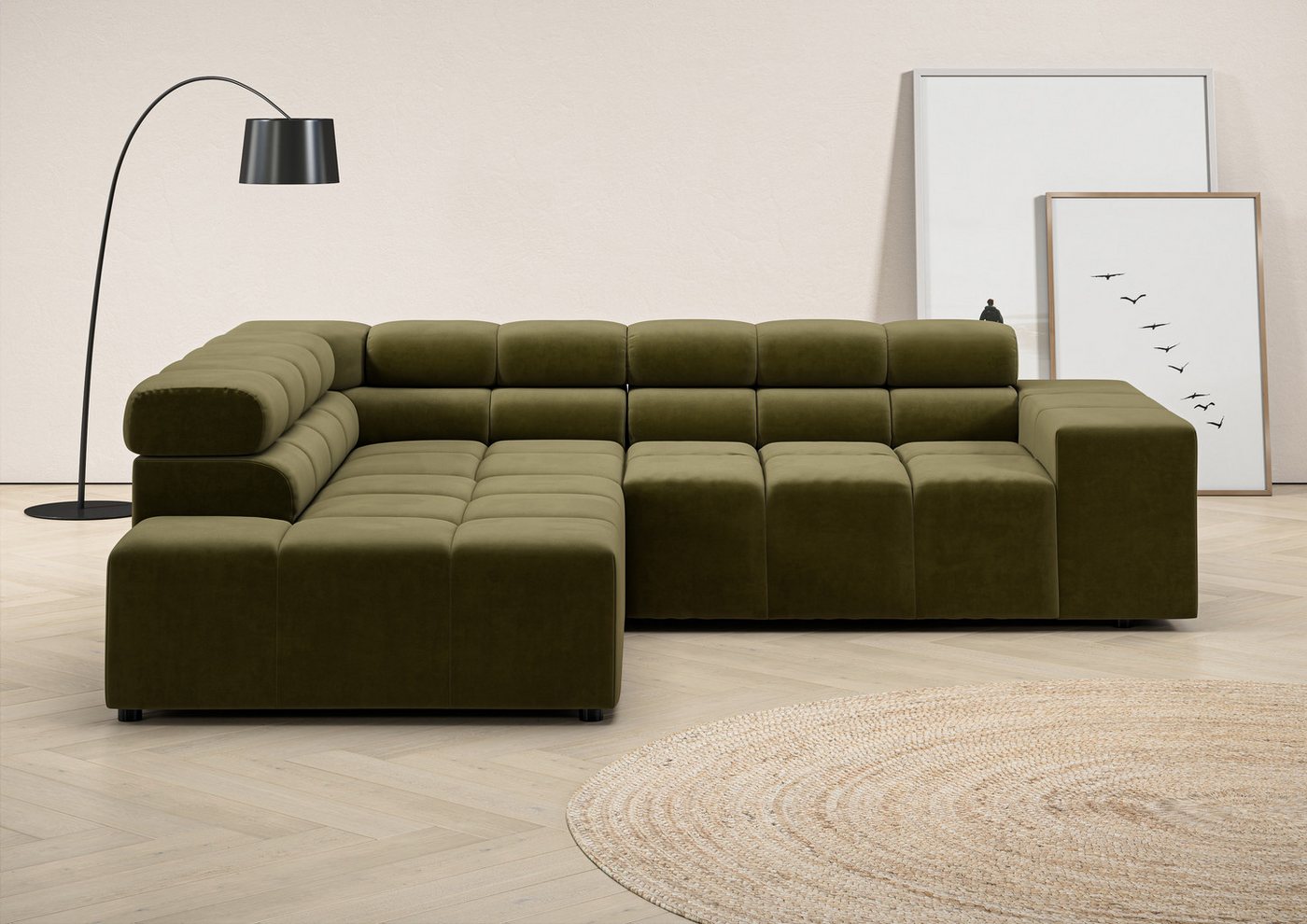 INOSIGN Ecksofa Ancona, incl. Kopfteilverstellung + 3 Zierkissen, L-Form, bequem, wahlweise motorische Sitztiefenverstellung, B/T(H: 249/215/70 cm INOSIGN Ecksofa Ancona, incl. Kopfteilverstellung + 3 Zierkissen, L-Form, bequem, wahlweise motorische Sitztiefenverstellung, B/T(H: 249/215/70 cm von INOSIGN