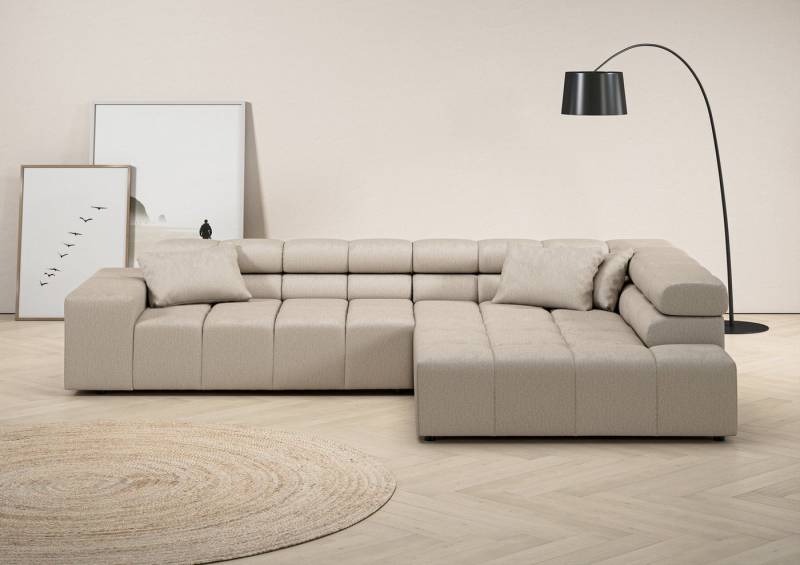 INOSIGN Ecksofa Ancona incl. Kopfteilverstellung, OTTOs Choice, Breite 319cm, L-Form, wahlweise motorische Sitztiefenverstellung, auch in Cord + Easy Care von INOSIGN