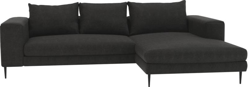 INOSIGN Ecksofa Aurora, L-Form, mit extra breiter Recamiere, 324 x 170 cm (BxT), Designsofa mit tollem Sitzkomfort, extra hohe Metallfüße schwarz von INOSIGN