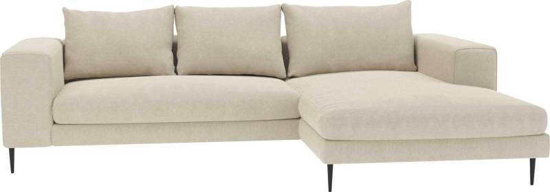 INOSIGN Ecksofa Aurora, L-Form, mit extra breiter Recamiere, 324 x 170 cm (BxT), Designsofa mit tollem Sitzkomfort, extra hohe Metallfüße schwarz von INOSIGN