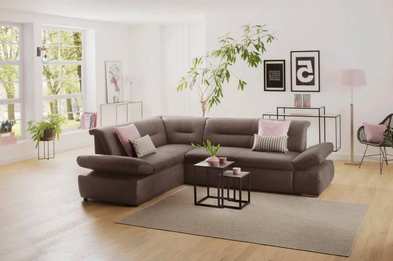 INOSIGN Ecksofa Avesa L-Form, Wahlweise mit Arm- und Bettfunktion, B/T/H: 275/211/80 cm von INOSIGN