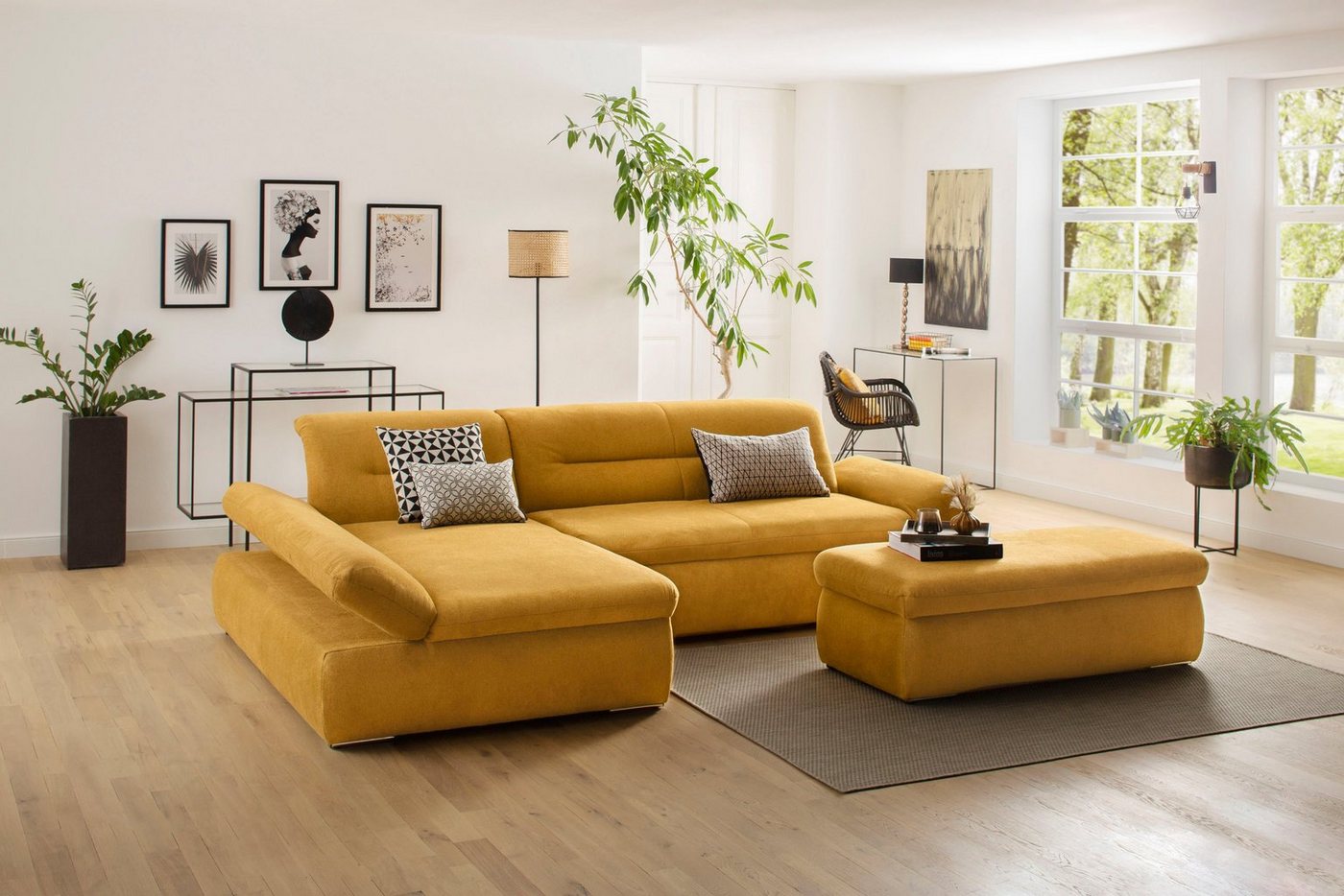 INOSIGN Ecksofa Avesa L-Form, Wahlweise mit Armteilvertsellung und Bettfunktion, B/T/H: 300/172/80cm von INOSIGN