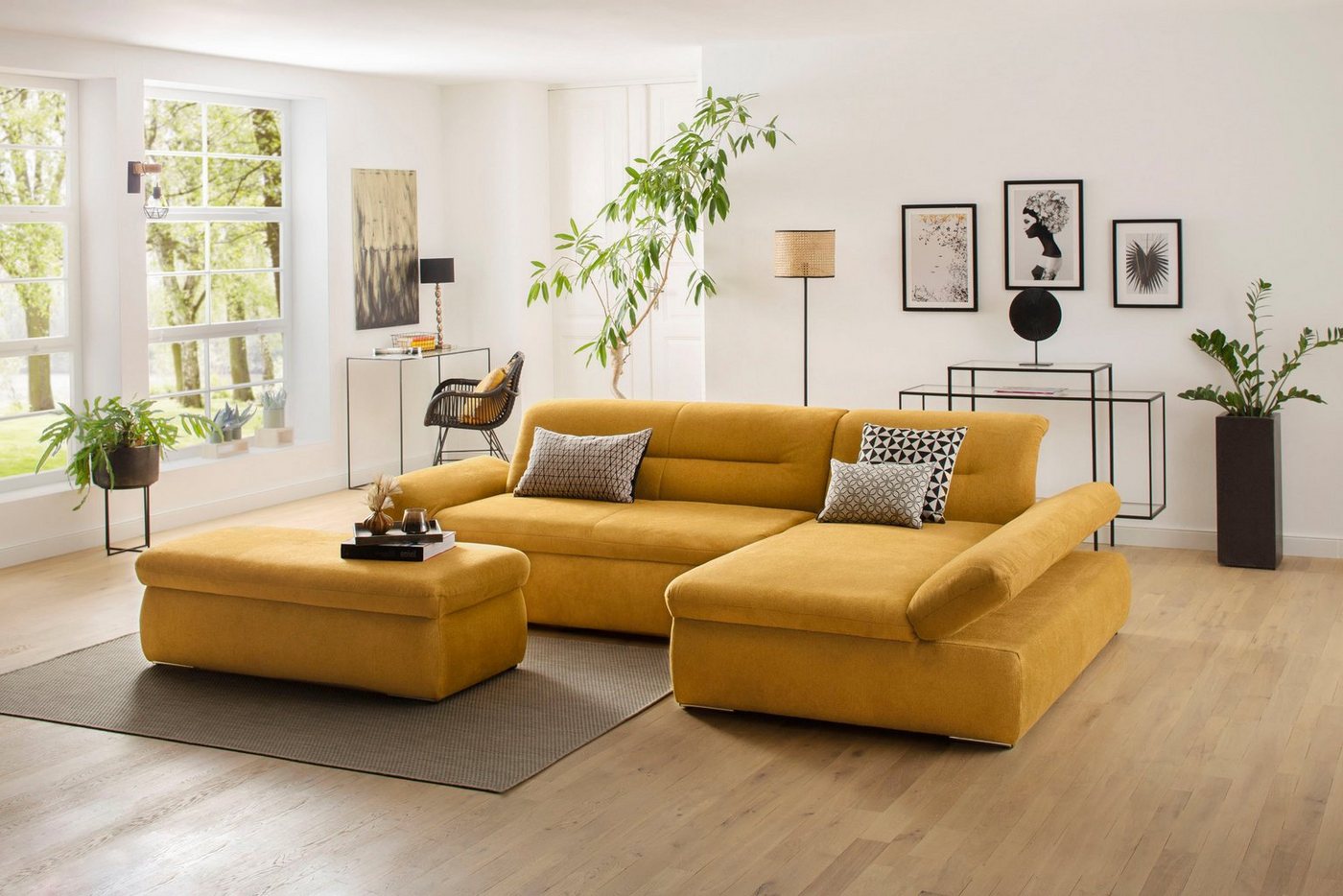 INOSIGN Ecksofa Avesa L-Form, Wahlweise mit Armteilvertsellung und Bettfunktion, B/T/H: 300/172/80cm von INOSIGN