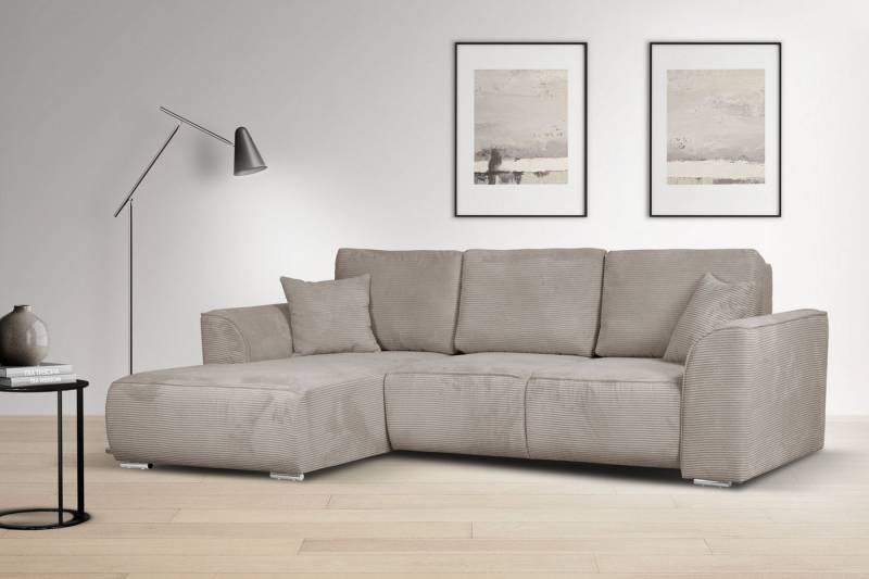 INOSIGN Ecksofa BEATRICE optionale Schlafsofa mit Bettkasten, B/T/H: 265/170/86 cm, L-Form, wahlweise auch mit Bettfunktion und Bettkasten von INOSIGN