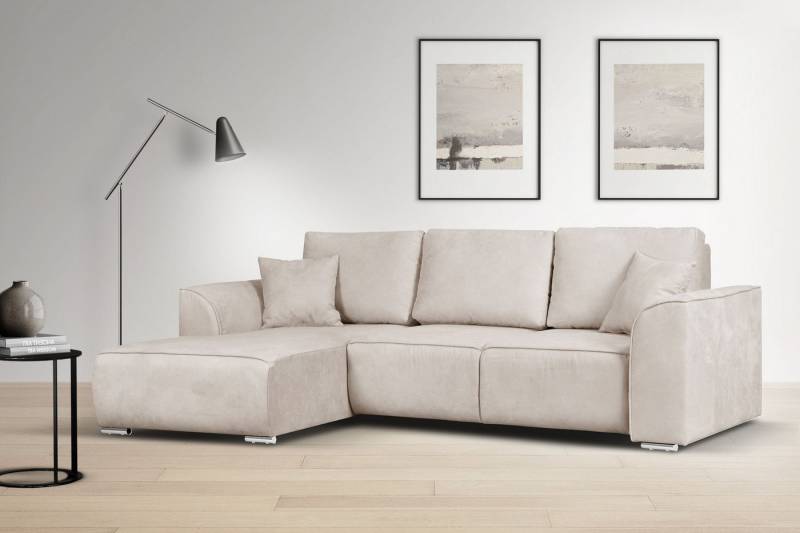 INOSIGN Ecksofa BEATRICE optionale Schlafsofa mit Bettkasten, B/T/H: 265/170/86 cm, L-Form, wahlweise auch mit Bettfunktion und Bettkasten von INOSIGN
