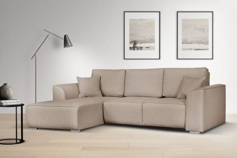 INOSIGN Ecksofa BEATRICE optionale Schlafsofa mit Bettkasten, B/T/H: 265/170/86 cm, L-Form, wahlweise auch mit Bettfunktion und Bettkasten von INOSIGN