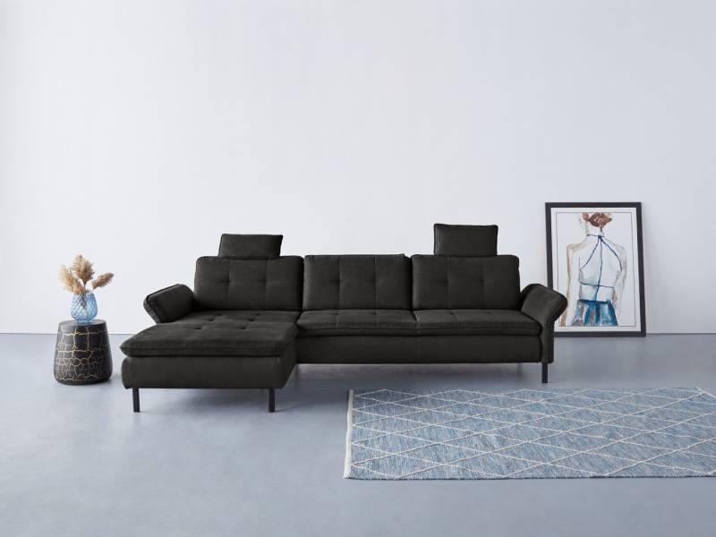 INOSIGN Ecksofa Birkholm L-Form, Armlehnverstellung, auch in Easy Clean Bezug - mit Wasser zu reinigen von INOSIGN