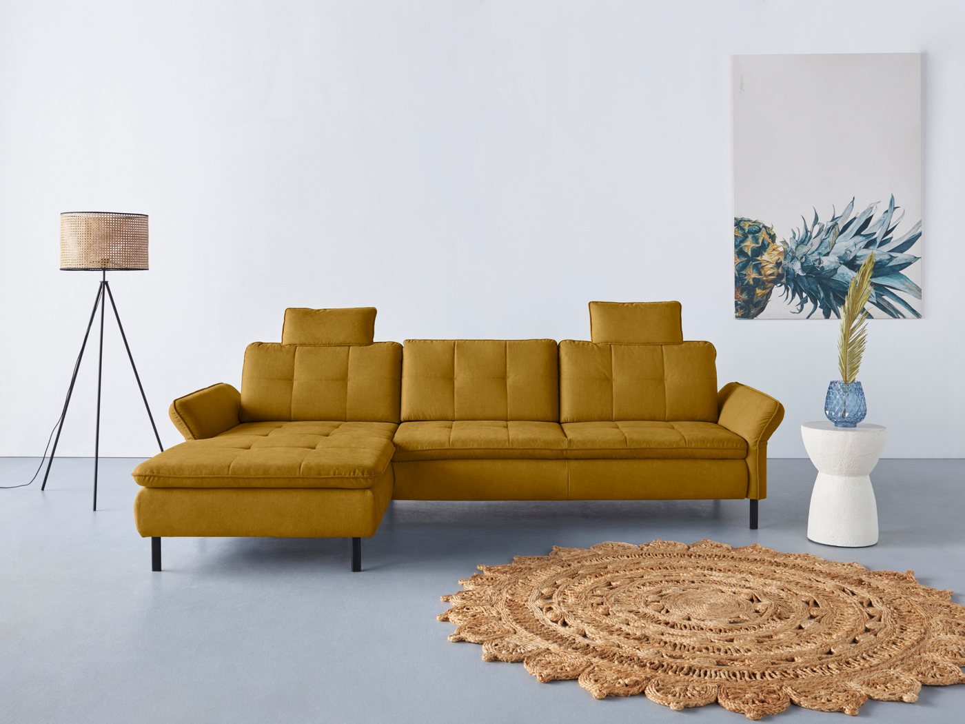 INOSIGN Ecksofa Birkholm L-Form, Armlehnverstellung, auch in Easy Clean Bezug - mit Wasser zu reinigen von INOSIGN
